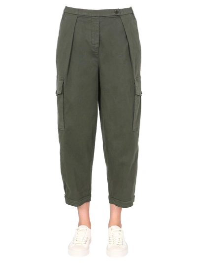 Shop Aspesi Cargo Pants In Military Green
