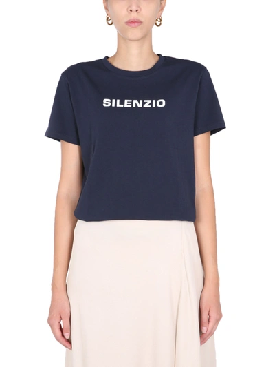 Shop Aspesi "silence" T-shirt In Blue