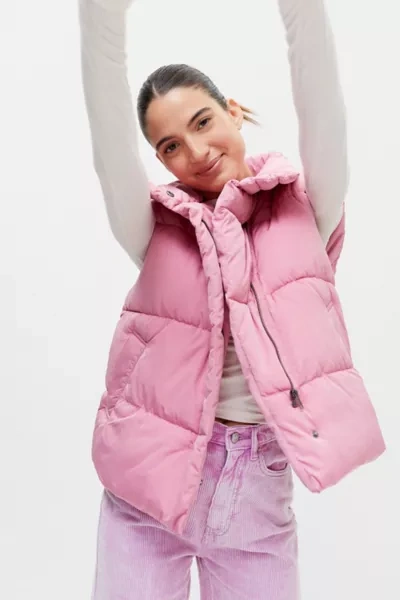 Light Before Dark Pink Pillow Puffer Jacket  Jackets, Urban outfitters  women, Puffer jackets