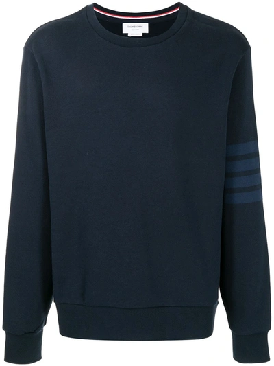 Shop Thom Browne 4-bar Raglan-sleeve Sweatshirt In Blau