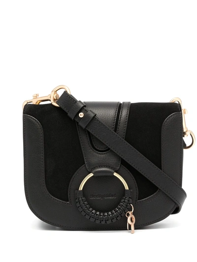 Shop See By Chloé Hana Leather Shoulder Bag In Black