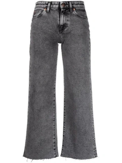 Shop 3x1 Grey Wide Leg Crop Jeans