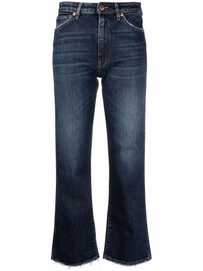 Shop 3x1 Blue Crop Wide Leg Jeans