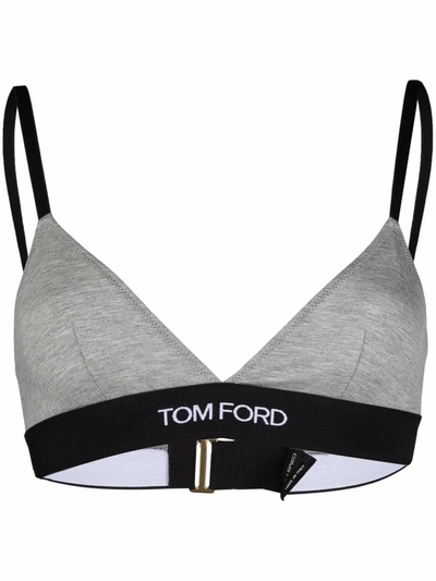 Shop Tom Ford Top Bra In Grey