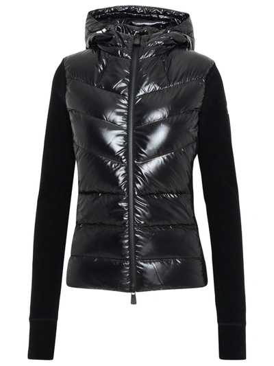 Shop Moncler Grenoble Padded Front Zip Jacket In Black