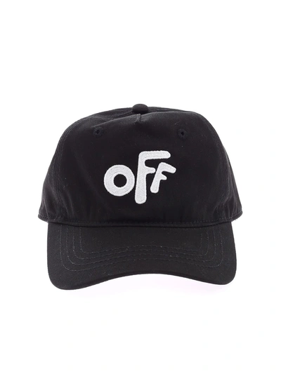 Shop Off-white Embroidery Cap In Black