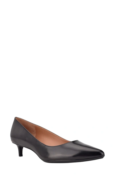 Shop Calvin Klein Gabrianna Kitten Heel Pump In Black