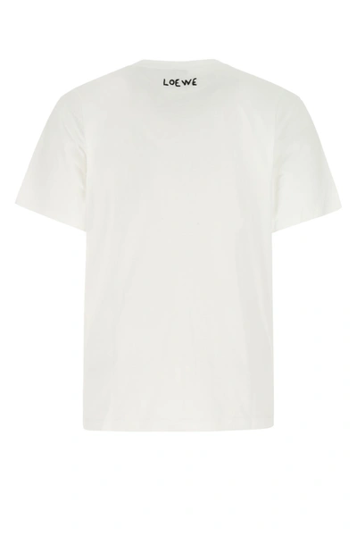 Shop Loewe White Cotton T-shirt  White  Uomo M