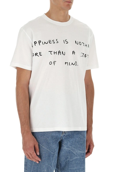 Shop Loewe White Cotton T-shirt  White  Uomo M