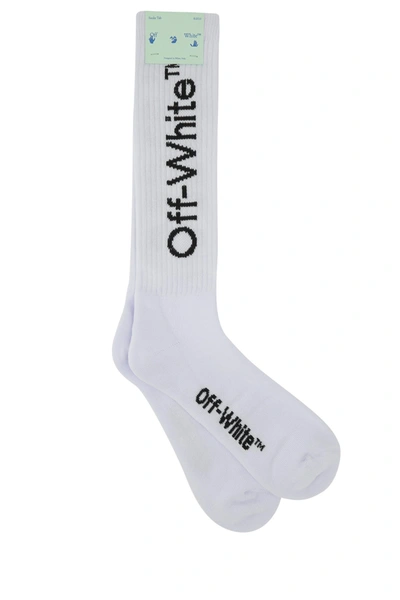 Shop Off-white White Stretch Cotton Blend Socks  White Off White Uomo Tu