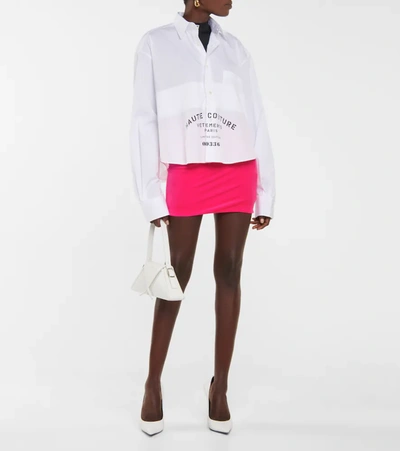 Shop Vetements Velvet Miniskirt In Pink