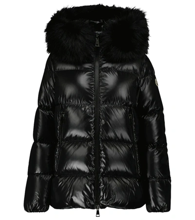 Moncler Laiche Quilted Hooded 750 Fill Power Down Jacket With Removable Faux  Fur Trim In Black | ModeSens