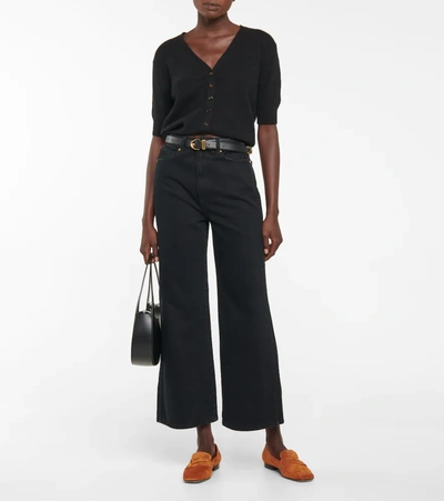 Shop Khaite Dianna Stretch-cashmere Cardigan In Black