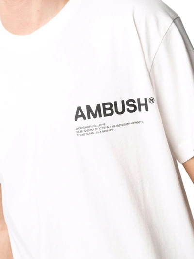 Shop Ambush T-shirt With Print In Nude & Neutrals
