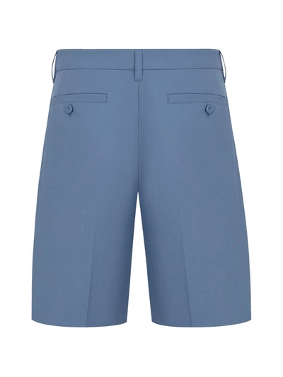 Shop Dior Chino Shorts In Blue