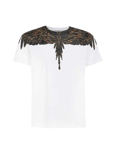 Shop Marcelo Burlon County Of Milan Camou Wings Regular T-shirt In White