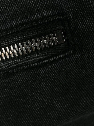 Shop Balmain Ribbed Slim-fit Jeans In Black