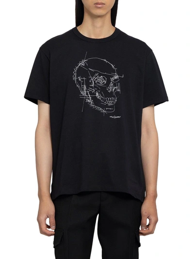 Shop Alexander Mcqueen T-shirt With Print In Black