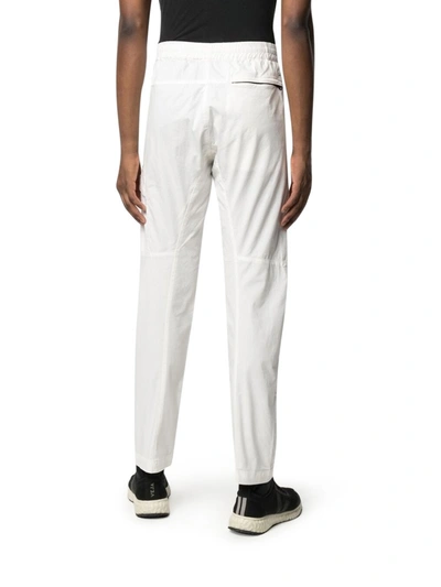 Shop C.p. Company Elasticated Straight-leg Trousers In White