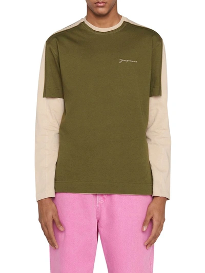 Shop Jacquemus Le T-shirt Yelò In Green