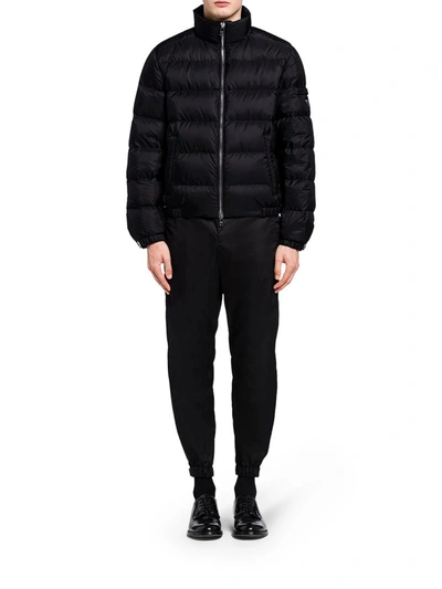 Shop Prada Re-nylon Down Jacket In Black