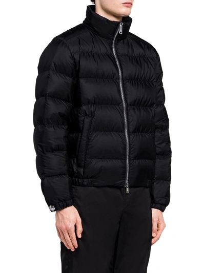 Shop Prada Re-nylon Down Jacket In Black