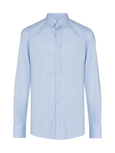 Shop Dolce & Gabbana Spread Collar Tailored Shirt In Blue
