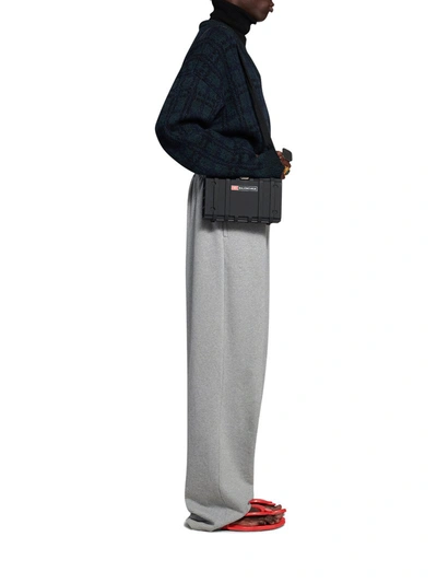Balenciaga Trompe-l'oeil Double Waistband Sweatpants Red And Grey In Grey