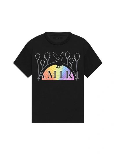 Shop Amiri Plyboy Rainbow T-shirt In Black
