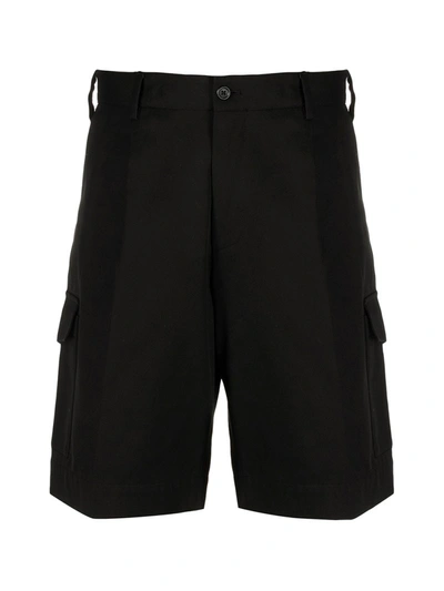 Shop Dolce & Gabbana High-rise Cotton Cargo Shorts In Black