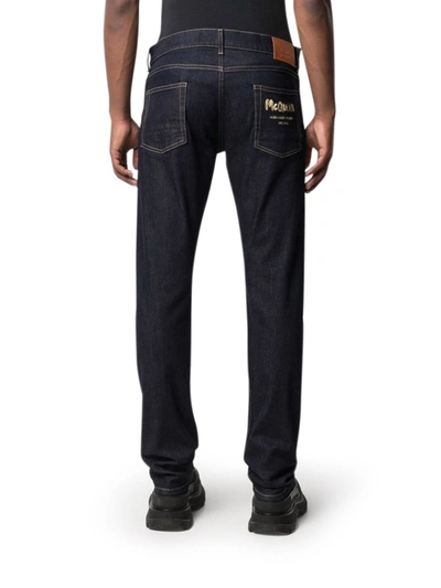 Shop Alexander Mcqueen Slim-fit Denim Jeans In Blue