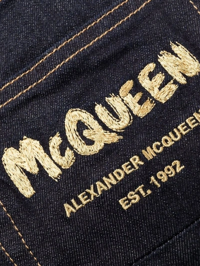 Shop Alexander Mcqueen Slim-fit Denim Jeans In Blue