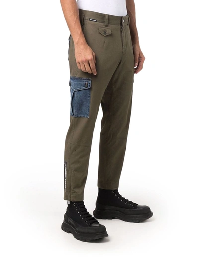 Shop Dolce & Gabbana Cargo Pants With Jeans Pockets In Green