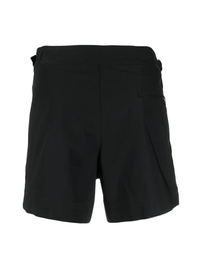 Shop Neil Barrett Waist-tab Swim Shorts In Black