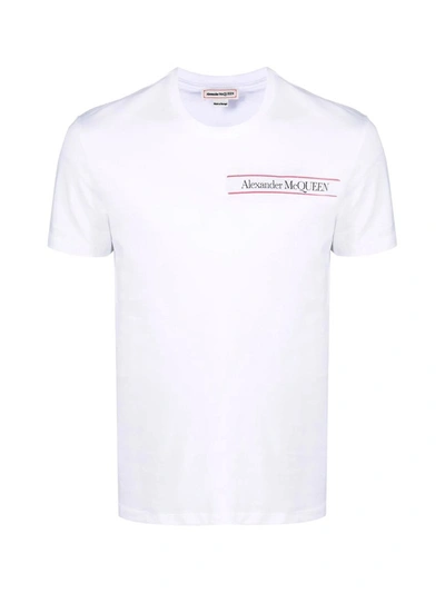 Shop Alexander Mcqueen Logo-patch T-shirt In White