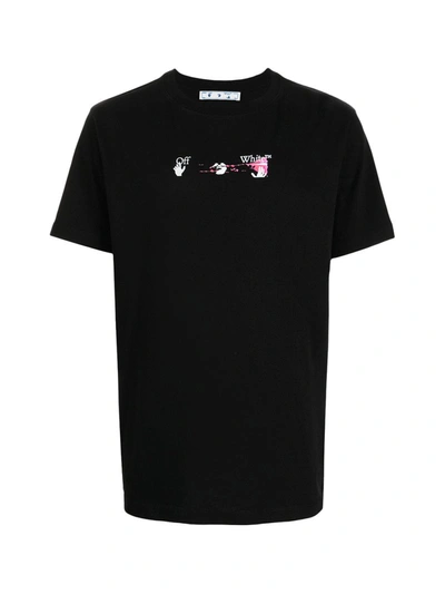 Shop Off-white Logo-print Short-sleeve T-shirt In Black