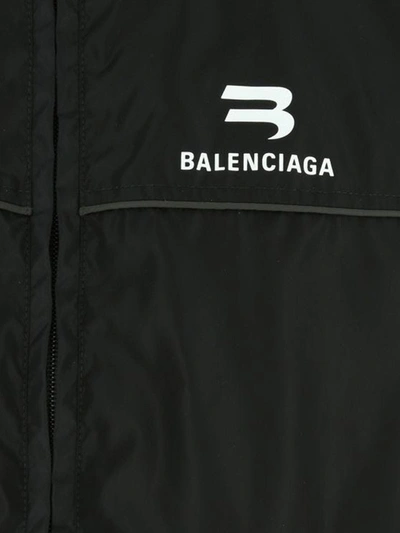 Shop Balenciaga Black Nylon Oversize Windbreaker