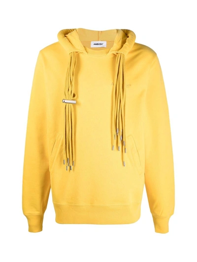 Shop Ambush Multicord Hooded Sweatshirt In Yellow & Orange