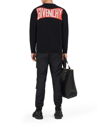 Shop Givenchy Car Motif Intarsia-knit Jumper In Black
