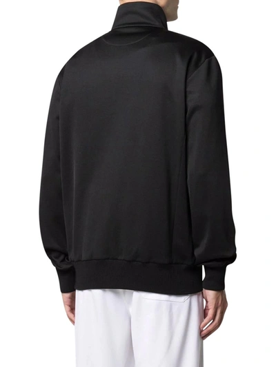 Shop Valentino Logo-patch Zipped Sweatshirt In Black