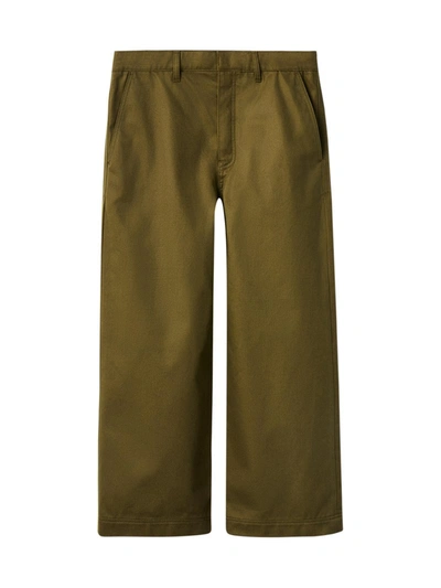 Shop Loewe Workwear Trouser In Cotton In Green