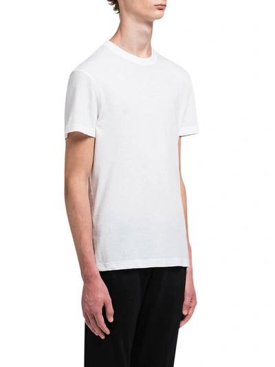 Shop Prada Basic Cotton Tshirt In White