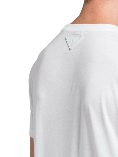 Shop Prada Basic Cotton Tshirt In White