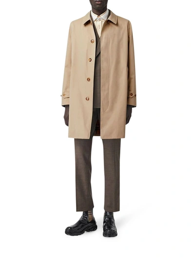 Shop Burberry Car Trench The Pimlico In Yellow & Orange