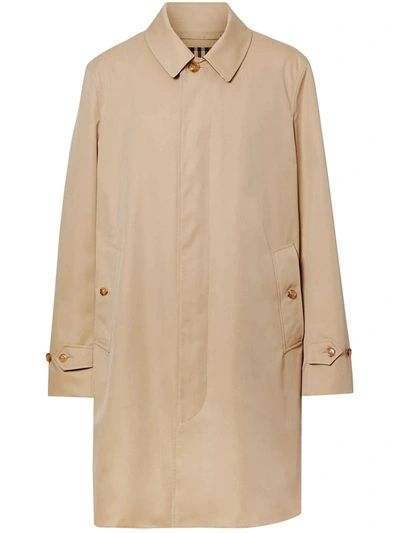 Shop Burberry Car Trench The Pimlico In Yellow & Orange