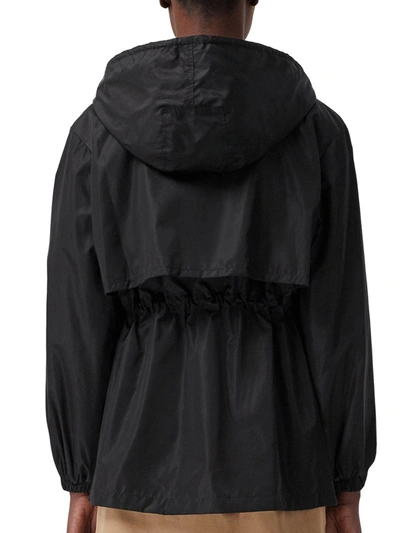 Shop Burberry Lightweight Econyl Hooded Jacket In Black