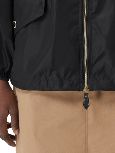 Shop Burberry Lightweight Econyl Hooded Jacket In Black