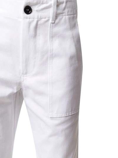 Shop Jejia Cropped Straight Trousers In White