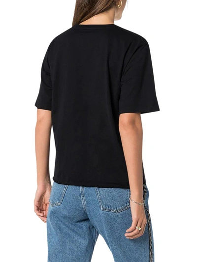 Shop Saint Laurent Boyfriend Short Sleeve T-shirt In Cotton Jersey In Black