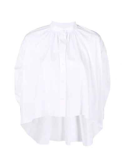 Shop Alexander Mcqueen Blouse With Puffed Sleeves In White